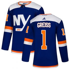 Wholesale Cheap Adidas Islanders #1 Thomas Greiss Blue Authentic Alternate Stitched NHL Jersey