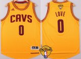 Wholesale Cheap Men's Cleveland Cavaliers #0 Kevin Love 2016 The NBA Finals Patch Yellow Jersey