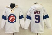 Wholesale Cheap Cubs #9 Javier Baez White Pullover MLB Hoodie