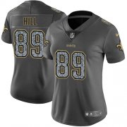 Wholesale Cheap Nike Saints #89 Josh Hill Gray Static Women's Stitched NFL Vapor Untouchable Limited Jersey