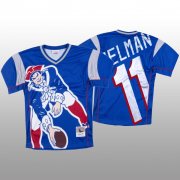 Wholesale Cheap NFL New England Patriots #11 Julian Edelman Blue Men's Mitchell & Nell Big Face Fashion Limited NFL Jersey