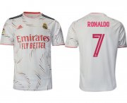 Wholesale Cheap Men 2021-2022 Club Real Madrid home aaa version white 7 Adidas Soccer Jersey