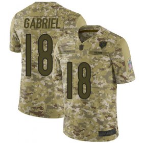 Wholesale Cheap Nike Bears #18 Taylor Gabriel Camo Men\'s Stitched NFL Limited 2018 Salute To Service Jersey