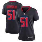 Cheap Women's Houston Texans #51 Will Anderson Jr. Navy 2024 2nd Alternate Stitched Jersey
