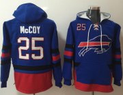 Wholesale Cheap Nike Bills #25 LeSean McCoy Royal Blue/Red Name & Number Pullover NFL Hoodie