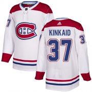 Wholesale Cheap Adidas Canadiens #37 Keith Kinkaid White Road Authentic Stitched Youth NHL Jersey