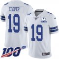 Wholesale Cheap Nike Cowboys #19 Amari Cooper White Men's Stitched With Established In 1960 Patch NFL 100th Season Vapor Untouchable Limited Jersey