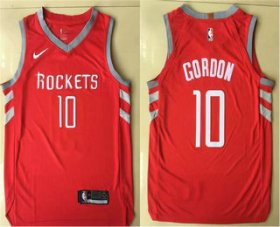 Wholesale Cheap Men\'s Houston Rockets #10 Eric Gordon New Red 2017-2018 Nike Authentic Printed NBA Jersey