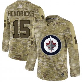 Wholesale Cheap Adidas Jets #15 Matt Hendricks Camo Authentic Stitched NHL Jersey