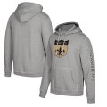Wholesale Cheap New Orleans Saints Mitchell & Ness Classic Team Pullover Hoodie Heathered Gray