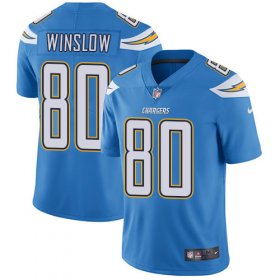 Wholesale Cheap Nike Chargers #80 Kellen Winslow Electric Blue Alternate Men\'s Stitched NFL Vapor Untouchable Limited Jersey