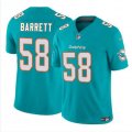 Cheap Men's Miami Dolphins #58 Shaquil Barrett Aqua 2023 F.U.S.E Vapor Limited Football Stitched Jersey