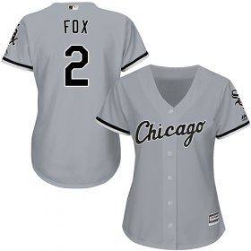 Wholesale Cheap White Sox #2 Nellie Fox Grey Road Women\'s Stitched MLB Jersey