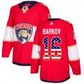 Wholesale Cheap Adidas Panthers #16 Aleksander Barkov Red Home Authentic USA Flag Stitched Youth NHL Jersey