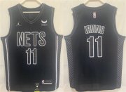 Wholesale Cheap Men's Brooklyn Nets #11 Kyrie Irving Black Stitched Basketball Jersey