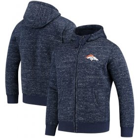 Wholesale Cheap Men\'s Denver Broncos G-III Sports by Carl Banks Heathered Navy Discovery Sherpa Full-Zip Jacket