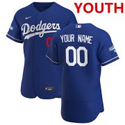 Wholesale Cheap Youth los angeles dodgers custom nike royal alternate 2020 world series champions authentic player mlb jersey