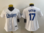 Cheap Women's Los Angeles Dodgers #17 Shohei Ohtani White Stitched Cool Base Nike Jersey