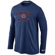 Wholesale Cheap Nike Chicago Bears Heart & Soul Long Sleeve T-Shirt Dark Blue