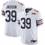 Wholesale Cheap Nike Bears #39 Eddie Jackson White Alternate Men's Stitched NFL Vapor Untouchable Limited 100th Season Jersey