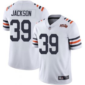 Wholesale Cheap Nike Bears #39 Eddie Jackson White Alternate Men\'s Stitched NFL Vapor Untouchable Limited 100th Season Jersey