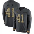Wholesale Cheap Nike Jaguars #41 Josh Allen Anthracite Salute to Service Men's Stitched NFL Limited Therma Long Sleeve Jersey