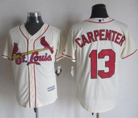 Wholesale Cheap Cardinals #13 Matt Carpenter Cream New Cool Base Stitched MLB Jersey