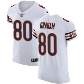 Wholesale Cheap Nike Bears #80 Jimmy Graham White Men\'s Stitched NFL New Elite Jersey