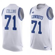 Wholesale Cheap Nike Cowboys #71 La'el Collins White Men's Stitched NFL Limited Tank Top Jersey