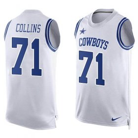 Wholesale Cheap Nike Cowboys #71 La\'el Collins White Men\'s Stitched NFL Limited Tank Top Jersey