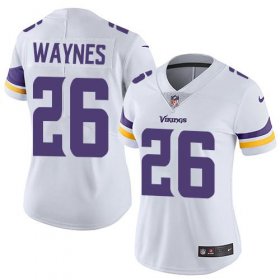 Wholesale Cheap Nike Vikings #26 Trae Waynes White Women\'s Stitched NFL Vapor Untouchable Limited Jersey