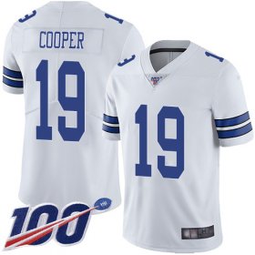 Wholesale Cheap Nike Cowboys #19 Amari Cooper White Men\'s Stitched NFL 100th Season Vapor Limited Jersey