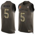 Wholesale Cheap Nike Browns #5 Case Keenum Green Men's Stitched NFL Limited Salute To Service Tank Top Jersey