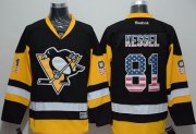 Wholesale Cheap Penguins #81 Phil Kessel Black Alternate USA Flag Fashion Stitched NHL Jersey
