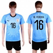 Wholesale Cheap Uruguay #16 M.Pereira Home Soccer Country Jersey