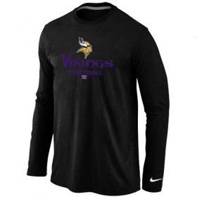 Wholesale Cheap Nike Minnesota Vikings Critical Victory Long Sleeve T-Shirt Black
