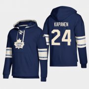 Wholesale Cheap Toronto Maple Leafs #24 Kasperi Kapanen Blue adidas Lace-Up Pullover Hoodie