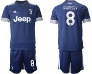 Wholesale Cheap Men 2020-2021 club Juventus away 8 blue Soccer Jerseys