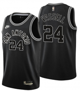 Wholesale Men\' San Antonio Spurs #24 Devin Vassell Black Stitched Nike Jersey