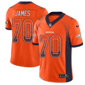 Wholesale Cheap Nike Broncos #70 Ja\'Wuan James Orange Team Color Men\'s Stitched NFL Limited Rush Drift Fashion Jersey