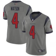 Wholesale Cheap Nike Texans #4 Deshaun Watson Gray Men's Stitched NFL Limited Inverted Legend Jersey