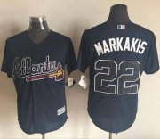 Wholesale Cheap Braves #22 Nick Markakis Blue New Cool Base Stitched MLB Jersey