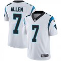 Wholesale Cheap Nike Panthers #7 Kyle Allen White Men's Stitched NFL Vapor Untouchable Limited Jersey