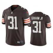 Cheap Men's Cleveland Browns #31 Thomas Graham Jr. Brown Vapor Untouchable Limited Jersey