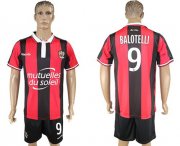 Wholesale Cheap OGC Nice #9 Balotelli Home Soccer Club Jersey
