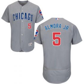 Wholesale Cheap Cubs #5 Albert Almora Jr. Grey Flexbase Authentic Collection Road Stitched MLB Jersey