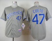 Wholesale Cheap Royals #47 Johnny Cueto Grey Cool Base Stitched MLB Jersey