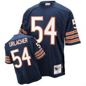 Wholesale Cheap Mitchell and Ness Bears #54 Brian Urlacher Blue Stitched Throwback NFL Jersey