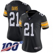 Wholesale Cheap Nike Steelers #21 Sean Davis Black Alternate Women's Stitched NFL 100th Season Vapor Limited Jersey