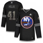 Wholesale Cheap Adidas Islanders #41 Jaroslav Halak Black Authentic Classic Stitched NHL Jersey